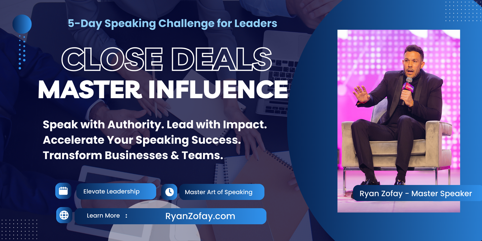 Unlock the Secrets to a 9-Figure Mindset with the Inspiring Ryan Zofay Speaker Leader Challenge! Elevate your business prowess now!