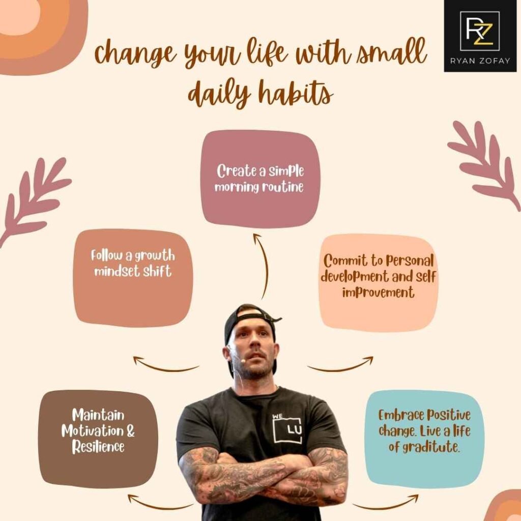 Change Your Life With Small Daily Habits. Become a self-improver to build self-discipline, memory muscle.