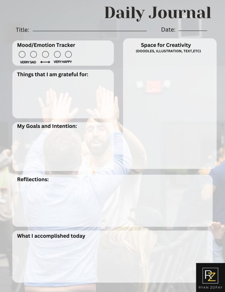 Top free daily tracker for journaling printables​ by Ryan Zofay