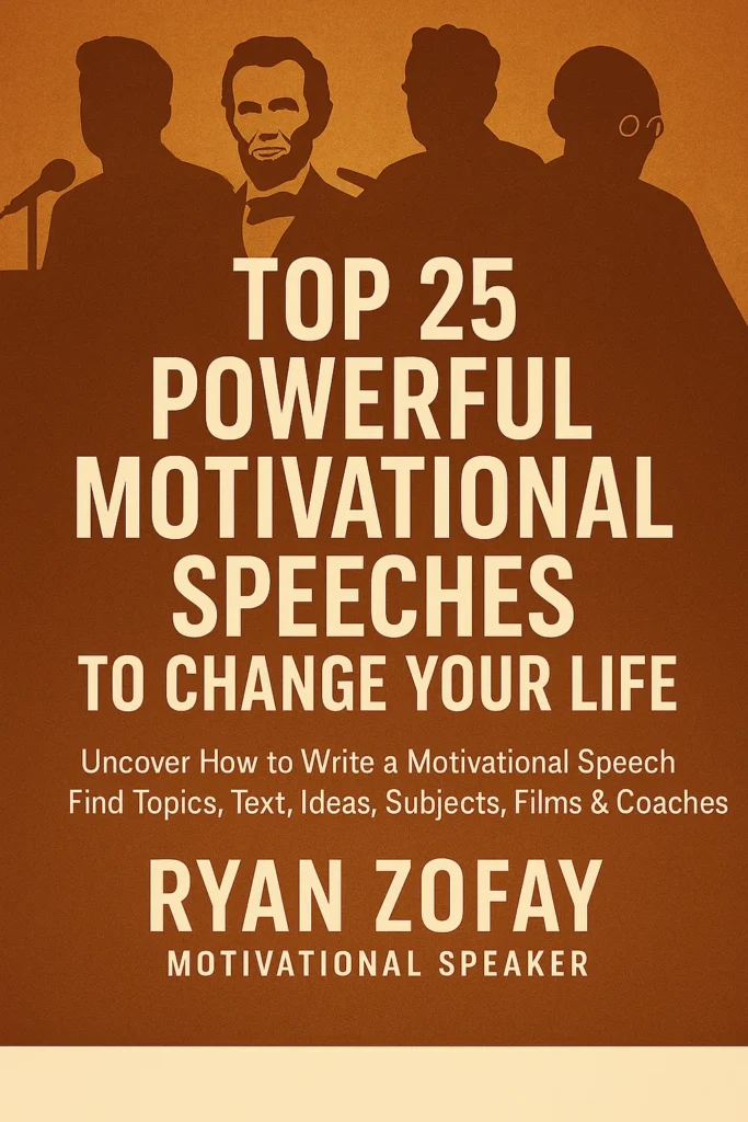 Discover the Top 25 Powerful Motivational Speeches that Changed Lives. Discover the Secrets to Writing a Motivational Speech. Find Topics, Text, Ideas, Subjects, films & Coaches.