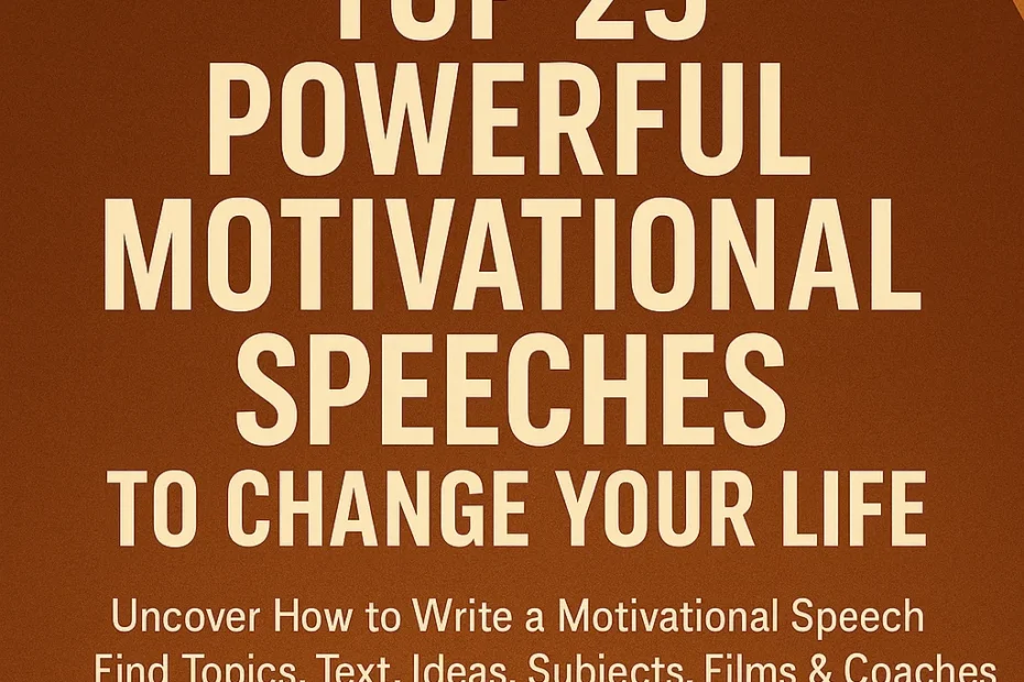 Top 25 Powerful Motivational Speeches