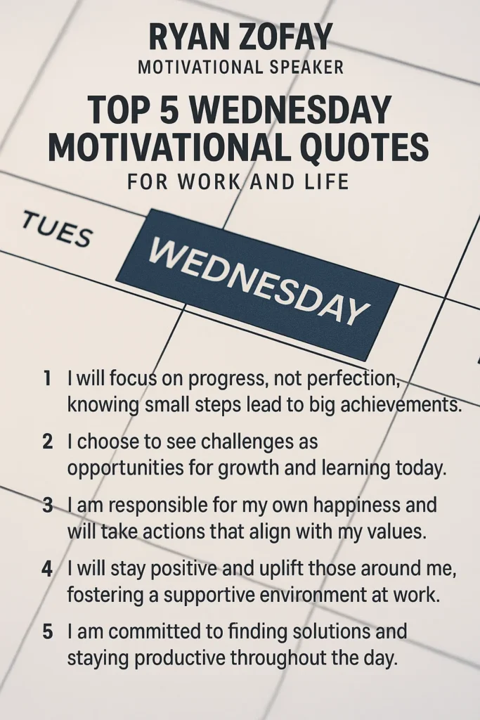Discover my favorite top 5 Wednesday motivational quotes​ for work and life.
