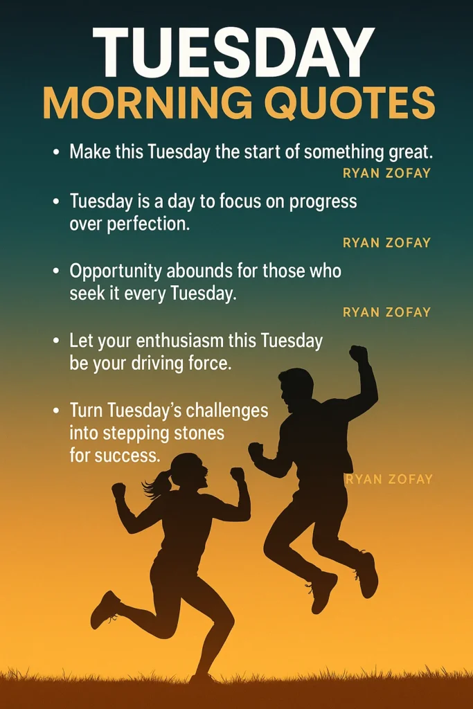 Ryan Zofay Tuesday morning quotes, Tuesday motivation, Tuesday work motivation, blessing Tuesday images, Tuesday day quotes