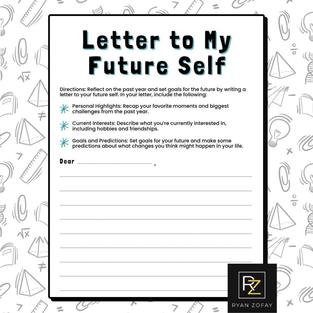 Consider writing a "Letter to My Future Self" for building self-confidence. It can help you envision a more confident, arriving soon leader.