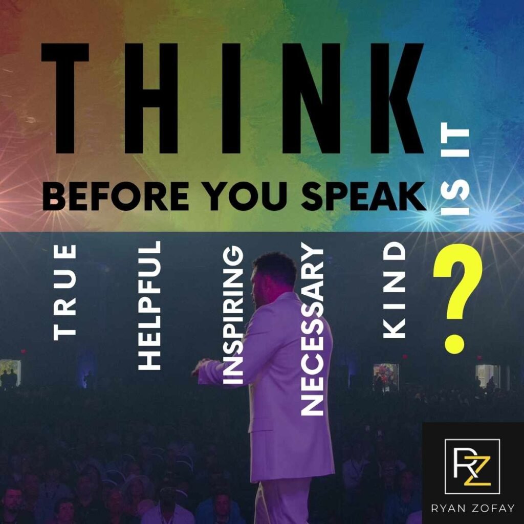 Want to know how to start a speech the right way? Apply the Think before You Speak Acronym.