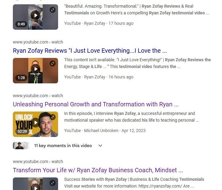 Ryan Zofay reviews testimonials