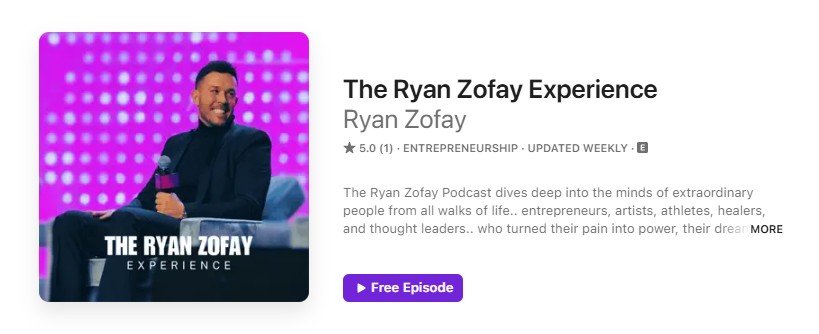 The Ryan Zofay experience, a best of the best business podcasts, delves deep into the minds of extraordinary business leaders, entrepreneurs, artists, and high achievers who turn pain and adversity into purpose and impact—hosted by Bryan Zofay, a transformation coach and 9-figure entrepreneur, founder of the We Level Up Behavioral Health Centers.
