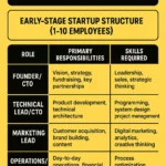 What are the hierarchy of a startup​ roles