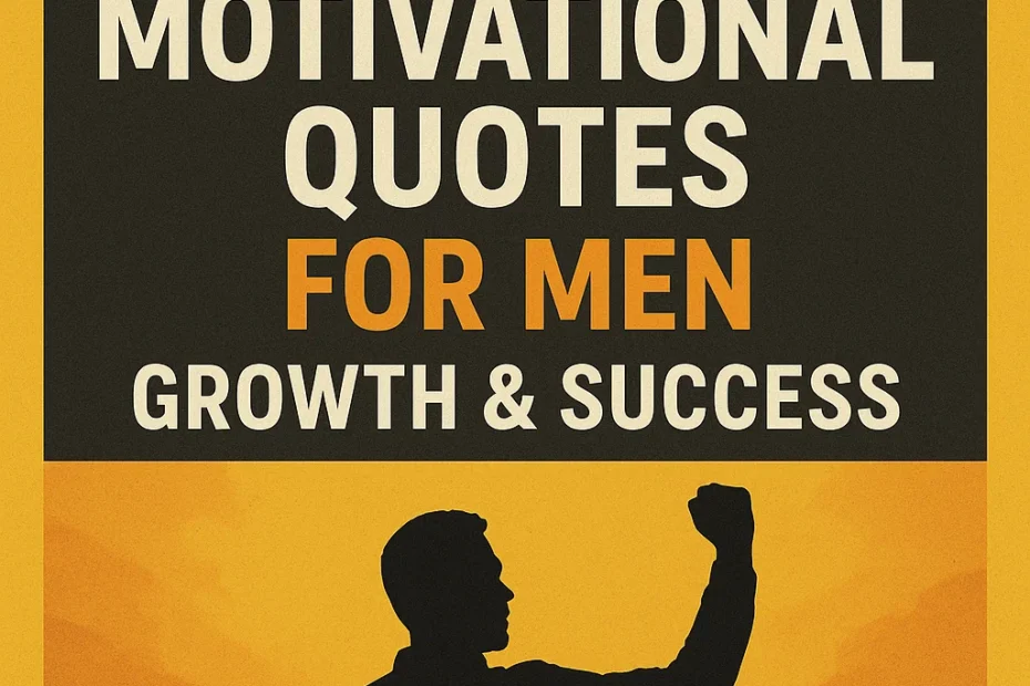 101 Best Ever motivational quotes for men for growth and success guide