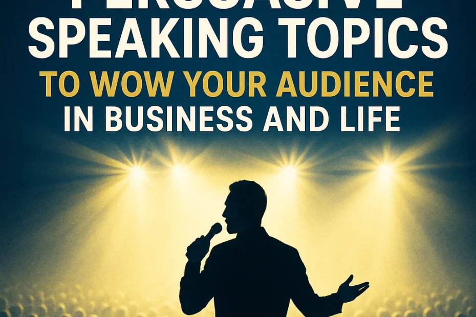 101 Best Persuasive Speaking Topics to Wow Your Audience