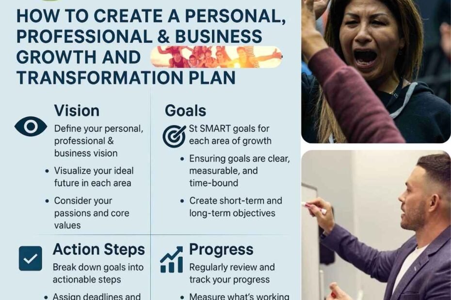 Growth and transformation plan infographic