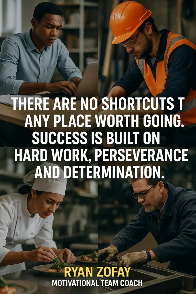 Motivational quotes for hard work demonstrate that courage is not the absence of fear​ but rather require hard work for success.