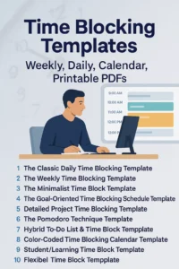 Free top 10 time blocking templates printables PDFs by Ryan Zofay