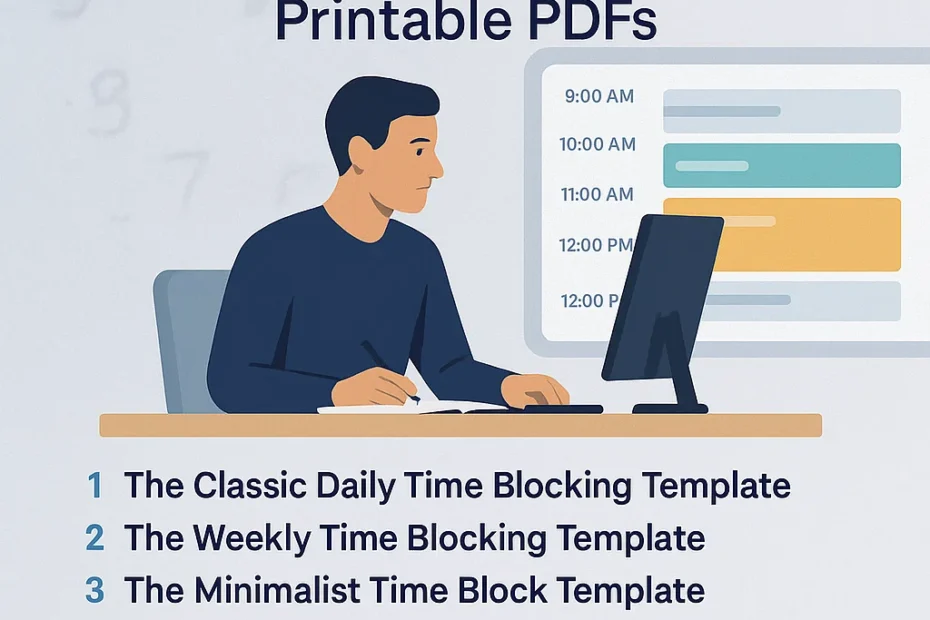Free top 10 time blocking templates printables PDFs by Ryan Zofay