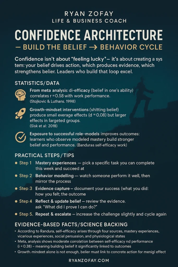 Follow these evidence-based top 5 steps on how to build self confidence for growth and success.